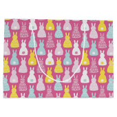 Grand Sac Cadeau Lapin Rose Lapin Anniversaire de Pâques (Dos)