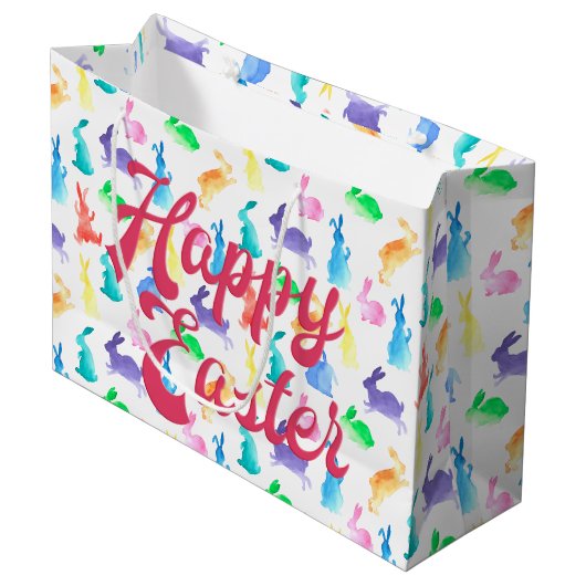 Grand Sac Cadeau Lapins (Devant Angle)