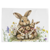 Grand Sac Cadeau Lapins Bébés Pour Pâques (Dos)