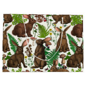 Grand Sac Cadeau Lapins et flore boisée 4 (Dos)