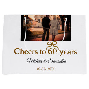 Grand Sac Cadeau L'arc d'or applaudit à 60 ans de mariage
