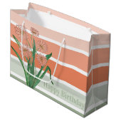 Grand Sac Cadeau Large bande pastel (Devant Angle)