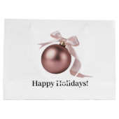 GRAND SAC CADEAU LARGE DUSTY ROSE HOLIDAY GIFT BAG (Dos)