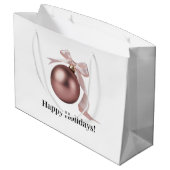 GRAND SAC CADEAU LARGE DUSTY ROSE HOLIDAY GIFT BAG (Dos Angle)