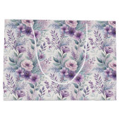 Grand Sac Cadeau Large Purple Lavender Floral Gift Bag (Dos)
