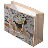 Grand Sac Cadeau L'art rupestre Abstrait (Devant Angle)