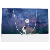 Grand Sac Cadeau L'astronaute dans l'espace avec le cosmos de (Dos)