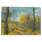 Grand Sac Cadeau L'automne d'or dans une chênaie (Dos)