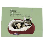 Grand Sac Cadeau Lazy Chat Led Green Funny (Dos)