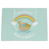 Grand Sac Cadeau Le Baby shower Ark Boho de Noah (Devant)