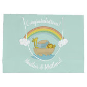 Grand Sac Cadeau Le Baby shower Ark Boho de Noah (Dos)