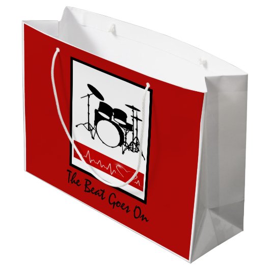 Grand Sac Cadeau Le battement continue (Dos Angle)