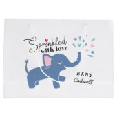 Grand Sac Cadeau Le bébé lunatique d'éléphant arrosent (Dos)