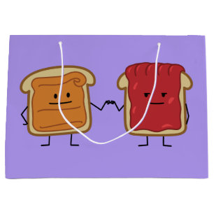 Grand Sac Cadeau Le beurre d'arachide et le poing de gelée cognent