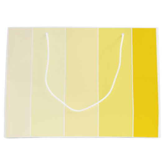 Grand Sac Cadeau Le blanc jaune moderne barre le modèle élégant (Devant)