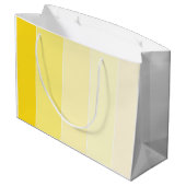 Grand Sac Cadeau Le blanc jaune moderne barre le modèle élégant (Dos Angle)