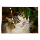 Grand Sac Cadeau Le chat et la Camellia (Dos)