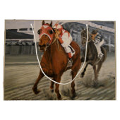 Grand Sac Cadeau Le cheval Thoroughbred gagne la course (Dos)