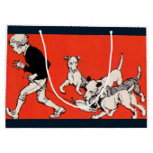 Grand Sac Cadeau le chien marcheur (Dos)