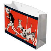 Grand Sac Cadeau le chien marcheur (Dos Angle)
