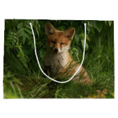 Grand Sac Cadeau Le chou renard dans une forêt verte (Dos)