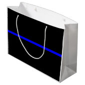 Grand Sac Cadeau Le concept mince symbolique de Blue Line (Dos Angle)