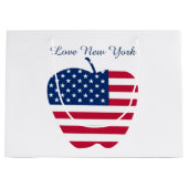 Grand Sac Cadeau Le drapeau américain Big Apple NYC (Devant)