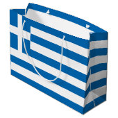 Grand Sac Cadeau Le drapeau national de la Grèce (Dos Angle)