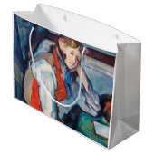 Grand Sac Cadeau Le Garçon de la Veste Rouge, Cezanne (Dos Angle)
