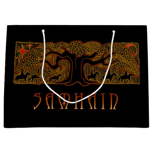 Grand Sac Cadeau Le grand arbre Samhain (Devant)