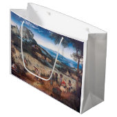 Grand Sac Cadeau Le Haymaking, Pieter Bruegel (Devant Angle)