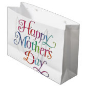 Grand Sac Cadeau Le jour de mère heureux (Devant Angle)