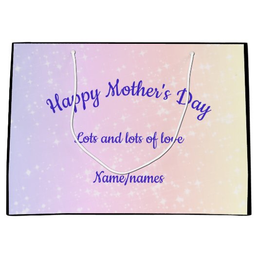 Grand Sac Cadeau Le jour de mère personnalisé (Devant)