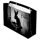 Grand Sac Cadeau Le lapin de Pâques arrive (Dos Angle)