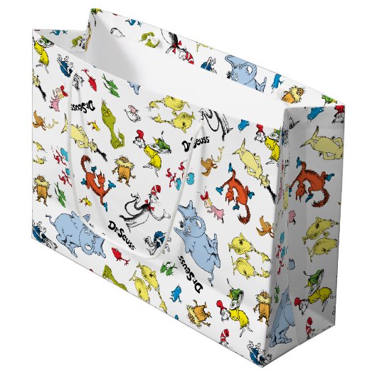 Grand Sac Cadeau Le monde du Dr Seuss Motif (Devant Angle)