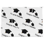 Grand Sac Cadeau Le nom du diplômé du Congrès moderne (Devant)