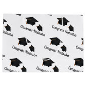 Grand Sac Cadeau Le nom du diplômé du Congrès moderne (Dos)