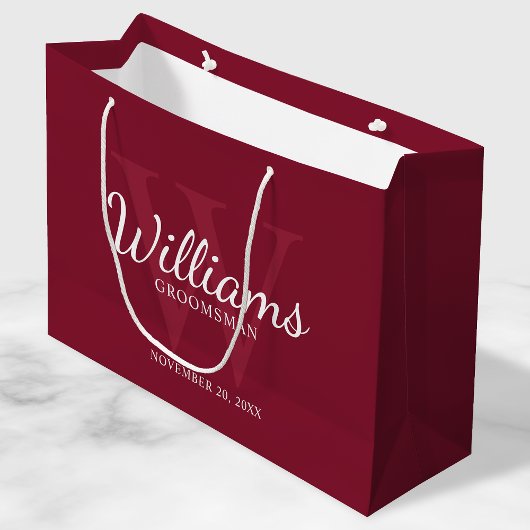 Grand Sac Cadeau Le nom et le monogramme des développeurs de script
