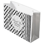 Grand Sac Cadeau Le Palestinien Hatta Keffiyeh Mariage du Merci (Devant Angle)