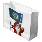 Grand Sac Cadeau Le Père Noël Avec L'Ensigne Du Nebraska (Devant Angle)
