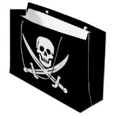 Grand Sac Cadeau Le pirate/crânes/épées faits sur commande de (Devant Angle)