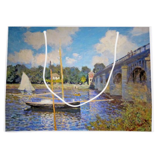 Grand Sac Cadeau Le pont d'Argenteuil, Monet (Devant)