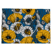 Grand Sac Cadeau Le pré en jaune et bleu (Dos)