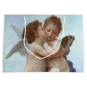 Grand Sac Cadeau Le premier baiser, Amor et Psyche, Bouguereau