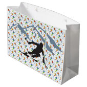 Grand Sac Cadeau Le skieur (Dos Angle)