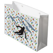 Grand Sac Cadeau Le skieur (Devant Angle)