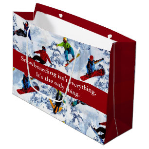 Grand Sac Cadeau Le snowboard n'est pas tout