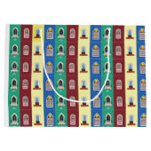 Grand Sac Cadeau Le thème des fenêtres portugaises (Dos)