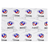 Grand Sac Cadeau Le Volley-ball Survole Le Net (Dos)