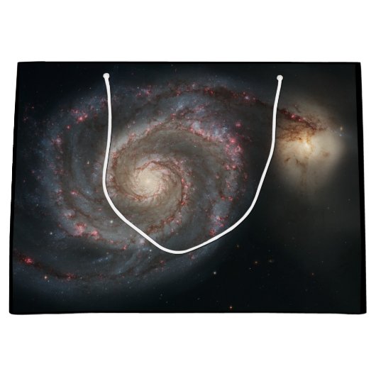 Grand Sac Cadeau Le Whirlpool Galaxy M51 & Companion dans l'espace (Devant)